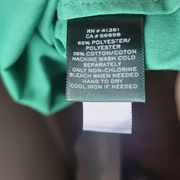 Ralph Lauren S Laser Cut Green Women Top Bell Sleeve Eyelet Blouse Casual Office - Picture 12 of 12